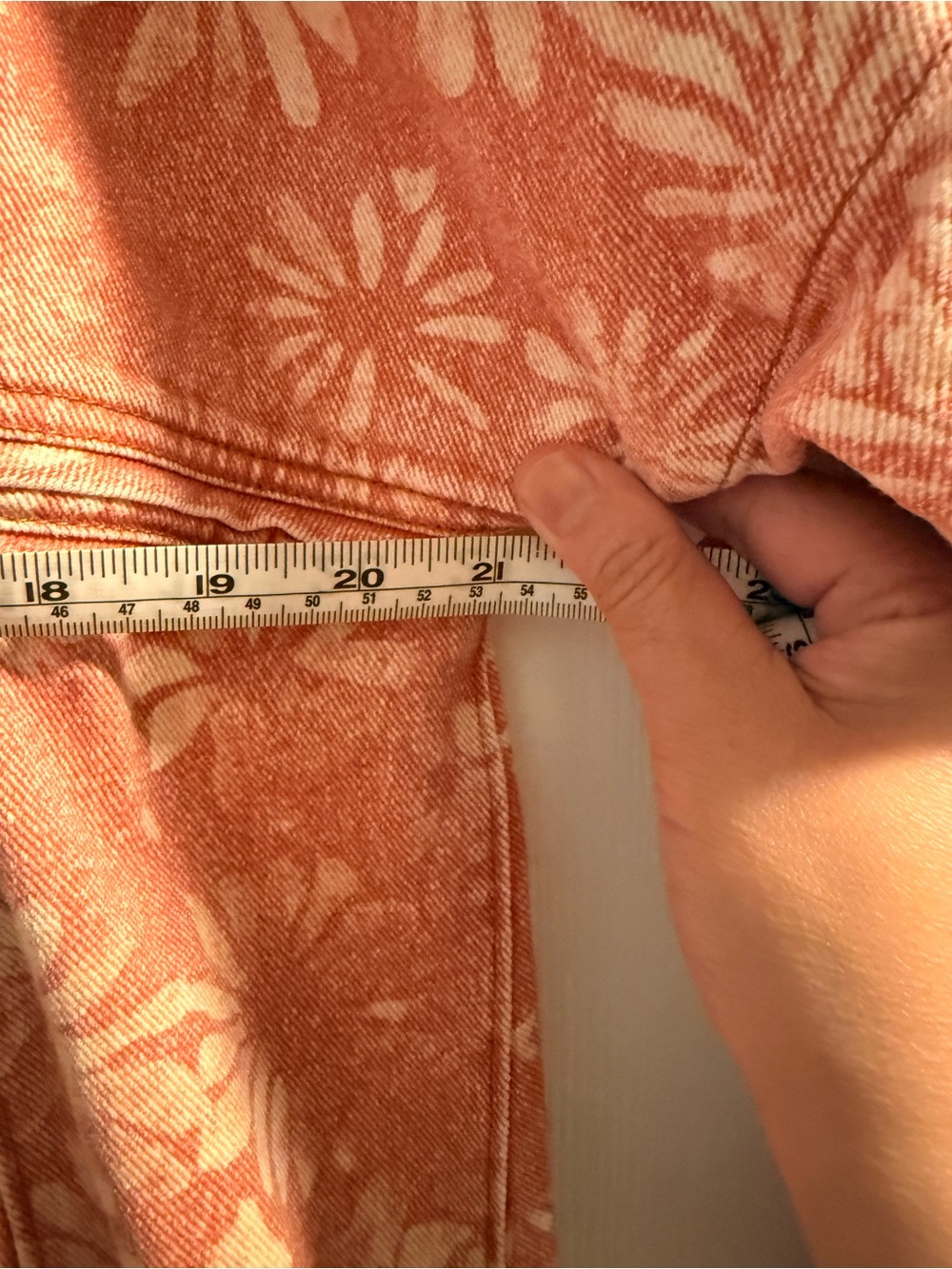 Free People Lua Bed Washed Rose Floral Peplum Jean Jacket - Dusty Rose & Cream - Picture 4 of 4